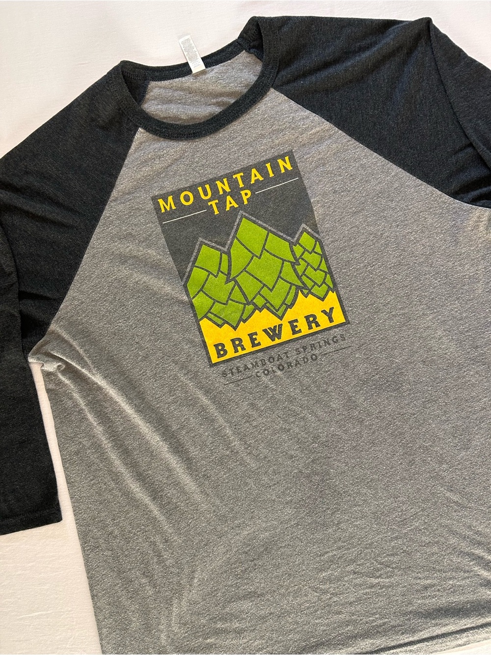 Mountain Tap Brewery Steamboat Springs Raglan T-Shirt XL Beer Tee